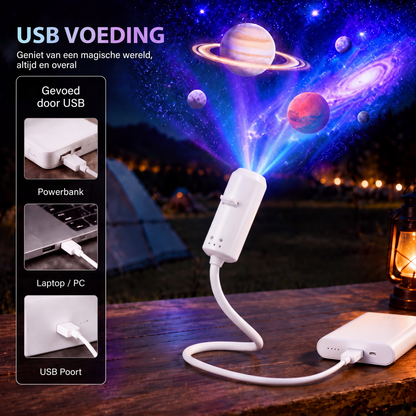 Kosmo Sterrenprojector - LED Nachtlampje met 360° Draaibare Kop