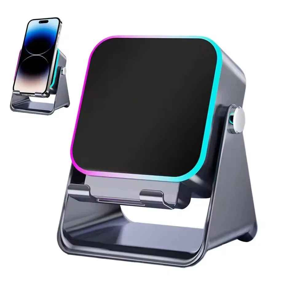 GlowBase - Bluetooth Speaker Telefoonhouder met RGB-verlichting