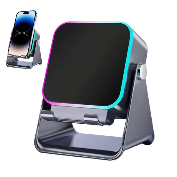 GlowBase - Bluetooth Speaker Telefoonhouder met RGB-verlichting